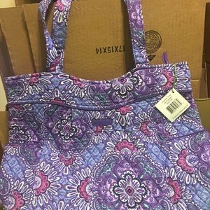 Vera Bradley Large Pleated Tote.